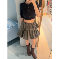 미우미우 플리츠 깅엄 체크 스커트 [정상가 400만원대]