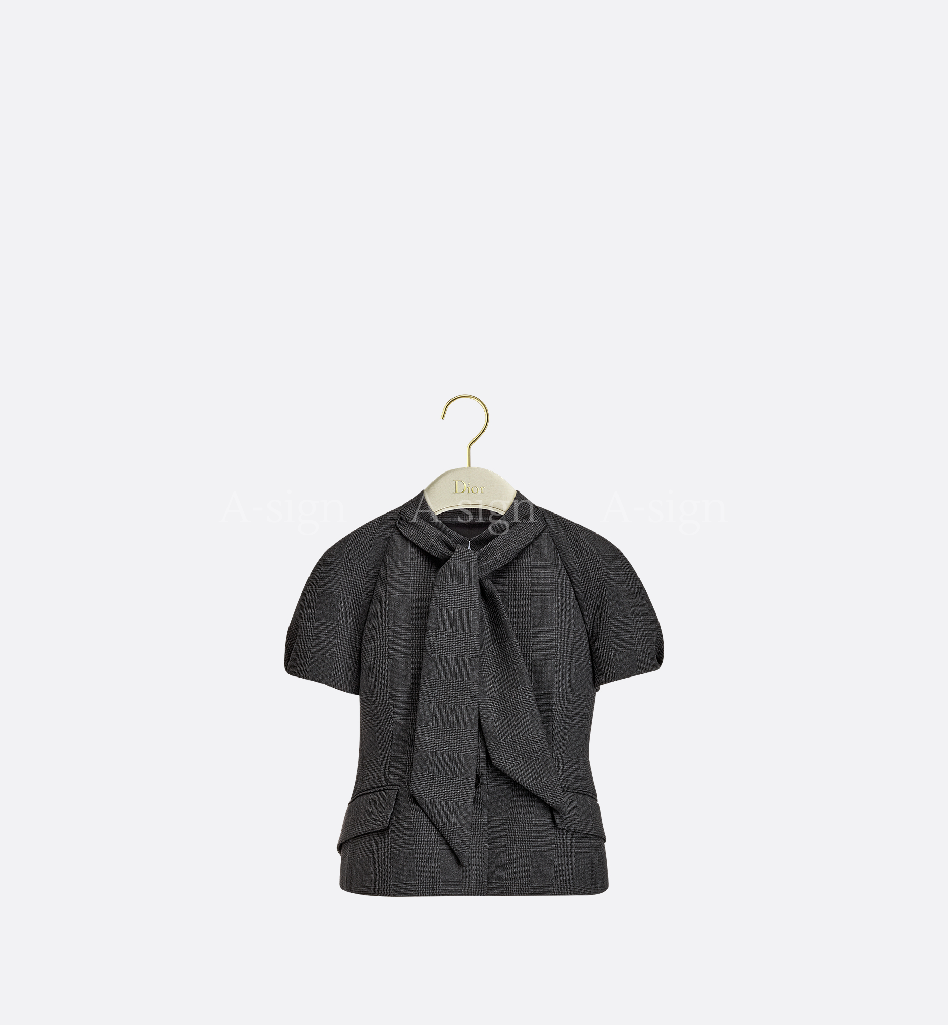 디올 반소매 타이 칼라 자켓 [정상가 610만원대]